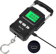 Bonano Built-in Lithium Battery Fishing Scale and Measuring Tape, Micro-USB Interface, Backlit LCD D