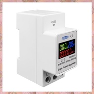 (NVIS) 3In1 Din Rail AC 110V 220V 100A Single Phase Energy Meter VOLT AMP Voltmeter Ammeter Wattmete