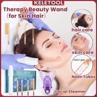 KELETOOL High Frequency Facial Light Therapy Wand Machine with Neon Tubes for Face Chin Neck Hair, S