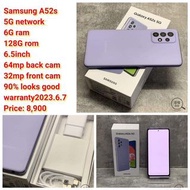 Samsung A52s 5G network 6G ram 128G rom 6.5inch 64mp back cam 32mp front cam 90% looks good warranty2023.6.7 Price: 8,900