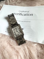 多年正版正貨商標門市現貨 Cartier tank solo watch  MODEL 3170 錶 女裝 石英 鋼錶