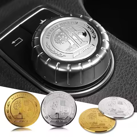 3D Aluminum Car One-touch Start Cover Ignition Device Button Decoration Sticker For Mercedes Benz AF
