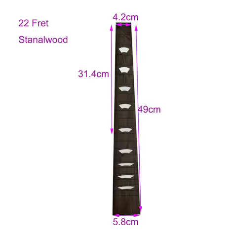 1pcs New Electric Guitar unfinished Ebony Fretboard 22fret guitar neck 24.75inch white block inlay K