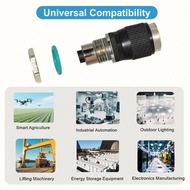 Petrichor Industrial 12mm 8Pin to RJ45 Ethernet Connectors Adapter IP68 Waterproof Rating