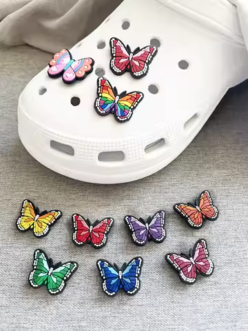 10cs Beautiful Butterfly Series Shoe Charms For Shoe Decoration Premium Quality Popular Charms Acces