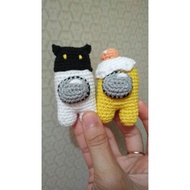 GANTUNGAN Among us keychain crochet doll. amigurumi among us