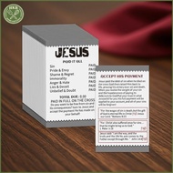 [SH] Gospel Booklet Cards 50/100 Pcs Soft Tone Flat Illustration Postcard Poem Bookmarks for Devotio