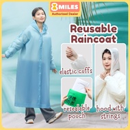 Lightweight Reusable Adult Raincoat Disposable Poncho With Hood Rain Jacket Elastic Sleeves Free Siz