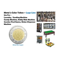 Copper Token (Lion)- Laundry/Dobi,Vending Machine,Water Dispenser Machine,GameArcade,2 colour cingte