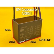 High Quality Original BM 1.9+5+3uF 4 Wire Ceiling Fan Capasitor Capacitor / Kapasitor  Kipas Siling 