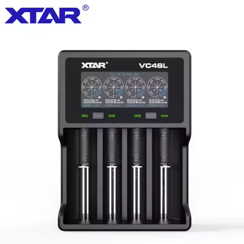 XTAR Universal 18650 Battery Charger VC4SL QC3.0 Fast Charge Type C USB For AAA AA Rechargeable Lith