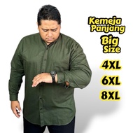 KEMEJA MEN'S PLAIN SHIRT LONG SLEEVES PREMIUM BIG SIZE JUMBO 4XL 6XL 8XL/polos MEN'S SHIRT//Men's sh