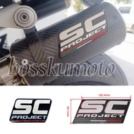 1PCS SC PROJECT EXHAUST HEAD PROOF RESISTANT STICKER DECAL MOTORCYCLE BIKE