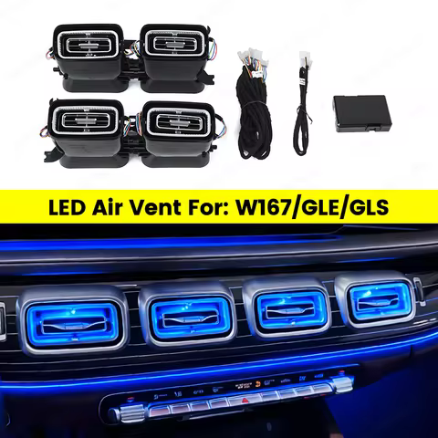 64 Colour LED Air Vents For Mercedes Benz W167 2020+ GLE GLS GLE53 GLS63 Indoor Ambient Light RGB Tu