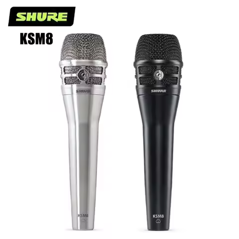 Shure KSM8 Professional Vocal Dynamic Microphone Handheld Wired Karaoke Stereo Studio Singing Mic KT