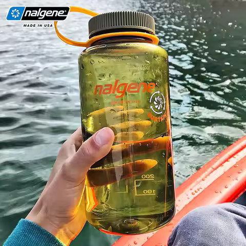 Nalgene 500ml 1L Water Bottle Wide Mouth Shockproof Leakproof Cup for Hiking Camping Cycling School 