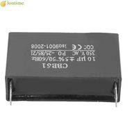 LONTIME Fan Motor Starting Capacitor, 10UF 350VAC CBB61 Capacitor, Durable 50/60Hz ±5% 2-Pin Plastic
