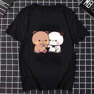 Áo Thun Tay Ngắn Mùa Hè Bubu Dudu Dành Cho Cặp Đôi Hoạt Hình Thường Ngày Cỡ Lớn Chất Liệu Polyester