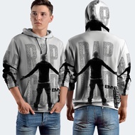 Eminem Rapper Fullprint Hoodie Jacket, Polyester Jersey Material