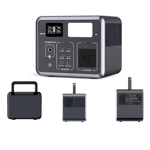 Power Station Bank 300W 288Wh Solar Powered Power Bank with AC Outlet 90000mAh LiFePO4 Battery for H
