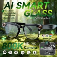 New 800W HD AI Smart Glasses 800W Pixel Camera Photo Video Recording 100+Languages Translation AI Ch