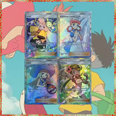 Collectibles Card DIY ACG Pokemon Japanese Anime Games Toys Festivals Birthday Gifts Bea Rosa Bianca