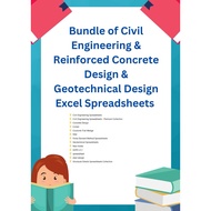 Bundle of Civil Engineering & Reinforced Concrete Design & Geotechnical Design Excel Spreadsheets