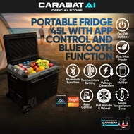 Carabat Portable Fridge 45L l Large Capacity Car Fridge Freezer l -20°C Cooling l DC AC Power l Whee