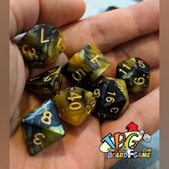 High Quality RPG Dice Set - 7 Pcs + Dice Pouch - RPG Dice