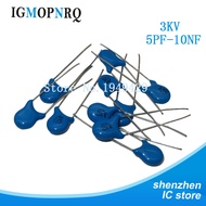 20pcs High voltage Ceramic Capacitor 3KV 5PF 10PF 15PF 20PF 22PF 27PF 30PF 47PF 56PF 100PF 220PF 1NF