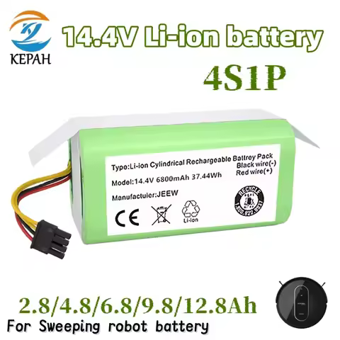 4S1P 14.4V 12800mAh lithium battery | Vacuum cleaner replacement battery compatible with M210/M210B/