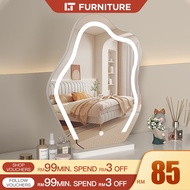 LED Makeup Mirror Desktop Vanity Mirror High-Definition Cloud Shape Cermin Solek Cermin makeup Dress