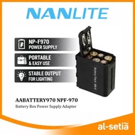 Nanlite AABattery970 NP-F970 AA Battery Box Power Supply Adapter - LED Light & Camera Accessories