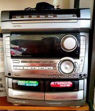 😊25年歷史😄aiwa NSX-F959 👉5片裝CD＆MD旋轉圓盤👍😄雙卡槽同步錄音錄音帶機🤗