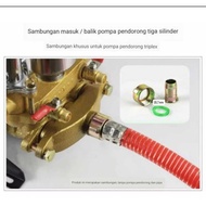 MESIN Hose Nipple Sprayer Pump Iron Connection Type Three Cylinder Pump Plunger Pipe Water Inlet Spr