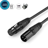 EVERTHING DMX 3-PIN DMX512 Male To Female Cable LED PAR Stage Lights DMX Signal Line Dj Equipment DM