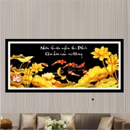 Embroidered painting of Cucumber fish group size: 99x50cm, 125x59cm, unembroidered and unframed pain