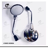 Chrome side mirror for motorcycles