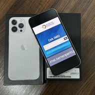 iPhone 13 pro 128 silver imei kemenperin resmi permanen, All sim card, imei bergaransi, all part ori