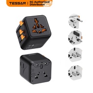 TESSAN - Universal Travel Adapter Small Power Adapter with Dual AC Outlets for Europe UK US AU