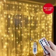 3M 300 LED USB String Lights for Christmas Decorations, 8 Lighting Modes, Window Curtain Fairy Light