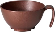 Skater NBLS2HB-A Easy to Hold Juice Bowl, 11.5 fl oz (340 ml), Woodgrain, Brown, with Handle, Plasti