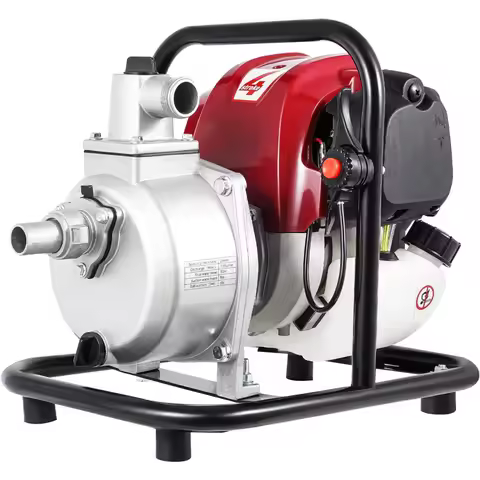 4 Stroke Petrol Water Pump, 38CC Engine with 7 m Suction Head, 8000 L/H Dirty Water Garden Pump for 