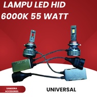 HID LED LAMP 6000K 55 WATT H1 H3 H4 H7 9005 / HB 3 9005 / HB 4 9012 UNIVERSAL CAR