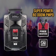 SANKEN SMB-4200 MAX-BASS SPEAKER PORTABLE AKTIF 12 INCH BASS KENCANG BATERAI TANAM - GARANSI RESMI