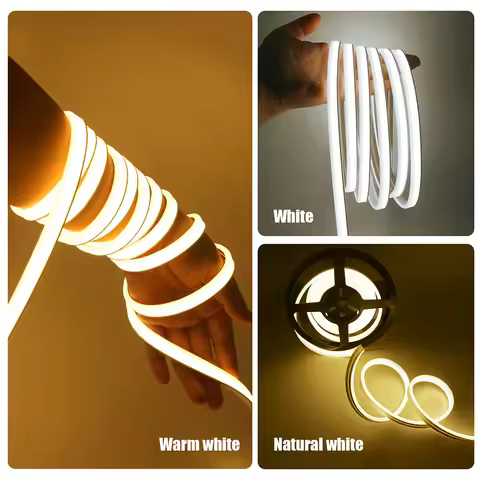 Double Sided COB LED Neon Light Strip 12V 24V Waterproof Flex Rope Lights 320LED/m Linear Lighting 1