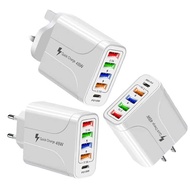 4USB Charger PD18W 5 in 1 Charger 48W Multi-Interface Charger PD Fast Charge Charger 4U+PD