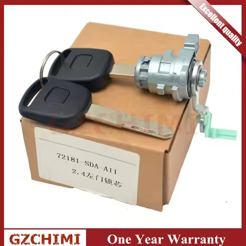 72181-SDA-A11 New Front Left Driver Side Door Lock Cylinder W/ Key Ignition Switch For Honda Accord 