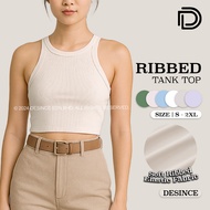 🇲🇾 DESINCE Women Casual Singlet Multi Color Ribbed Tank Top Perempuan WT 112