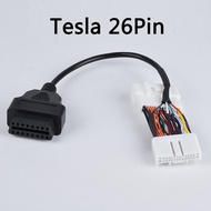 Suitable for Tesla OBD Adapter Cable 26-Pin Male Female Connector TESLAMODEL OBD Diagnostic Cable